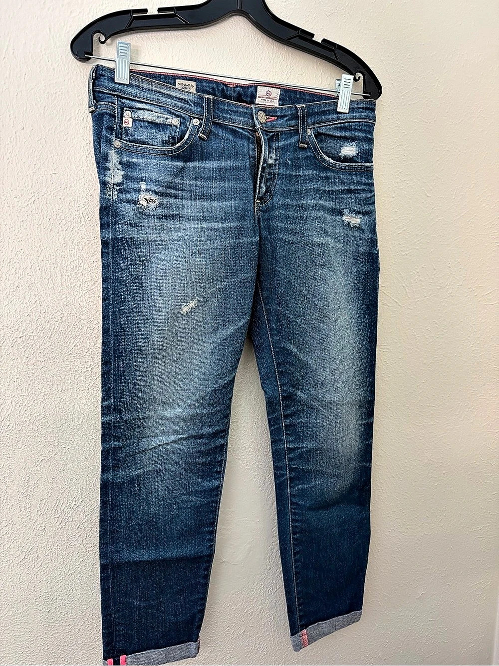 Adriano Goldschmidt vintage Distressed Blue Skinny Jeans
